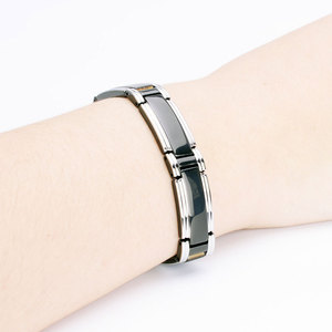 Pulsera Magnética Personalizada de Acero Inoxidable con Energía Escalar, Turmalina, Germanio e <span class=keywords><strong>Iones</strong></span> <span class=keywords><strong>Negativos</strong></span> <span class=keywords><strong>para</strong></span> Hombre - Product Image 4