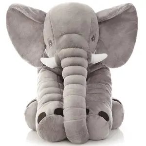 Ustom-elefante de peluche para niños, juguete de animal de peluche suave