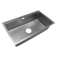 Évier de cuisine de luxe Thsink FSB8146 en acier inoxydable 304, à cuve unique, multifonction, design sous plan, avec robinet monotrou 1,0 mm