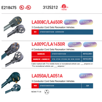 Kabel Ekstensi Daya RV TT-30 AMP 50 FT, Konduktor Tembaga, Selubung PVC, Ujung Betina NEMA, Ujung Jantan AC, Arus Terukur 30A, untuk Peralatan Rumah Tangga