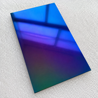 Plaque décorative en acier inoxydable 304 coloré PVD ZhuoYe, finition miroir or