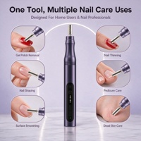 Lime à ongles électrique sans fil professionnelle portable, kit de manucure et pédicure, mini perceuse à ongles rechargeable