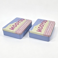 Boîte carrée en fer blanc de qualité alimentaire personnalisée, boîte métallique recyclable pour biscuits, bonbons, chocolat, gâteaux, emballage cadeau, OEM ODM