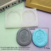 Vente flash : Moule en silicone pour diffuseur de parfum de marque G, à suspendre, pour la fabrication de résine époxy, d'aromathérapie, de plâtre, de bougies, de fleurs, feuille double parfum