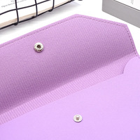 Portefeuille long portable en cuir PU pour femme avec fermeture à bouton, pochette à monnaie élégante pour espèces, cartes de crédit et enveloppes de billets