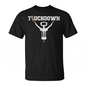 T-shirt promozionale per gli amanti del football e del vino Touchdown - Product Image 2