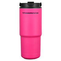 Tumbler Baja Tahan Karat 316 750Ml dengan Tutup Lipat Mug Kopi Perjalanan Portabel Cangkir Mobil Terisolasi Vakum Anti Bocor Logo Kustom