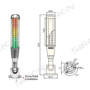 Torre de Luz de Trabajo LED SiRON D022 360, 3 Colores, NPN, Apilable, 24V, Aluminio, PC, Acrílico Transparente, Equipo Industrial D022 LED Warni - Product Image 3