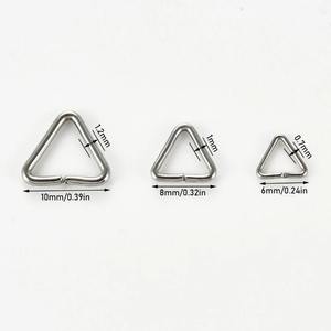 50/100 Piezas de Anillas Abiertas Triangulares de Acero Inoxidable de 6/8/10 mm, Conectores de Anillas Divididas, Cierres y Ganchos para Accesorios de Fabricación de Joyería DIY - Product Image 2
