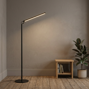 Minimalist Black Metal Floor Lamp LED Adjustable Height Touch Control Warm Black 3500K <b>Indoor</b> <b>Lighting</b> - Product Image 4