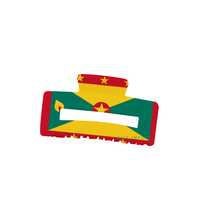 Pinces à cheveux rectangulaires antidérapantes avec drapeau réplique de la République Dominicaine pour femmes, accessoires pour célébrations patriotiques, petits cadeaux