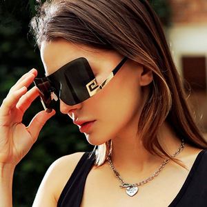 Lunettes de soleil tendance punk personnalisées avec logo, pour femmes et hommes, lunettes de soleil surdimensionnées sans monture, lunettes de soleil pour femmes - Product Image 3