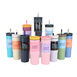 Termo de Acero Inoxidable 304 de Doble Pared con Aislamiento al Vacío, de Gran Capacidad (24oz), con Pajita - Product Image 2