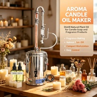 Distillateur d'huiles essentielles et d'hydrolats 2 en 1 en acier inoxydable pour la production d'aromathérapie maison DIY