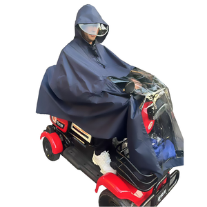 Poncho de pluie pour trottinette électrique, imperméable et réfléchissant, en polyester pongé épais et résistant - Product Image 4