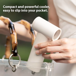 مروحة محمولة صغيرة الحجم قابلة لإعادة الشحن عبر USB، مروحة توربينية عالية السرعة بشاشة رقمية بدون شفرات للتبريد الشخصي في الهواء الطلق - Product Image 5