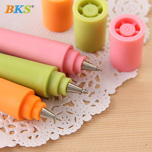 Kawaii Cute Neuheit Stifte Orange Click Cartoon Design Kunststoff Kugelschreiber Schwarze Tinte 1,0mm Handform UV-Druck Werbe - Product Image 2