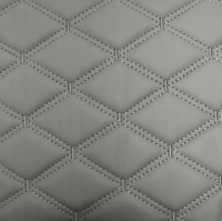 Alfombrillas de Coche Sintéticas Acolchadas de Cuero PVC con Estilo, Bordado de Cuero Sintético con Diferentes Diseños de Puntadas, Versátiles para Muebles, Bolsos y Sofás