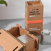 Custom Eco-Friendly Folding Honeycomb Champagne Box | Recyclable Single Bottle Kraft Paper Packaging | Sustainable Food