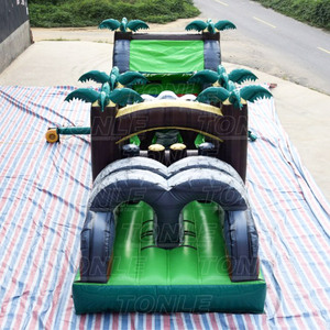 Campo de obstáculos inflable mini de La Selva barata, campo de asalto tropical inflable de la diversión del recorrido para la venta - Product Image 2
