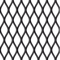 Maille de diamant en acier inoxydable 4x8 pieds, maille métallique expansée, maille de gouttière, maille métallique expansée, grilles
