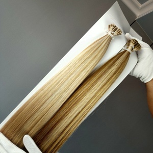 โรงงานขายส่งผมต่อแบบ I Tip ผมแท้คุณภาพพรีเมียมแบบ Double Drawn ไม่ผ่านการแปรรูป ผมเวอร์จินแบบ I Tip ต่อผมด้วยเคราติน ผมแท้รัสเซีย - Product Image 4