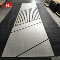 Panneau acoustique mural en bois Akupanel avec dos en feutre PET, panneau insonorisant pour revêtement mural intérieur de studio