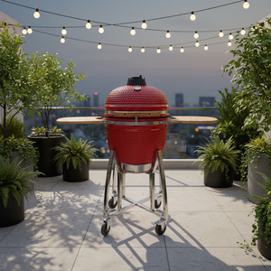 Barbecue <span class=keywords><strong>Kamado</strong></span> Joe en céramique de 21 pouces, style <span class=keywords><strong>japonais</strong></span>, pour barbecue intérieur et extérieur, AUPLEX - Product Image 1