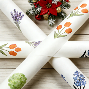 Papel de Regalo Impermeable de Diseño para Presentación de Regalos de Lujo <span class=keywords><strong>y</strong></span> <span class=keywords><strong>Embalaje</strong></span> de Flores, Papel de Envoltura Protector - Product Image 5