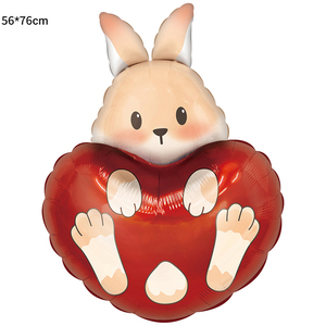 Palloncini in Foil a Forma di Orso 'I LOVE U' per Decorazioni di Ritorno a Scuola e Festa di San Valentino - Product Image 6