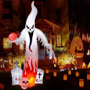 Ourwarm 9FT Musical Led Giant Halloween Decoration Scary Inflatable Yard Ghost Party Courtyard Garden Outdoor Blow Ups