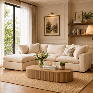 Canapé-<span class=keywords><strong>lit</strong></span> <span class=keywords><strong>confortable</strong></span> pour salon de villa, canapé de hall d'hôtel de villégiature, ensemble de meubles de luxe modernes pour salon intérieur - Product Image 1