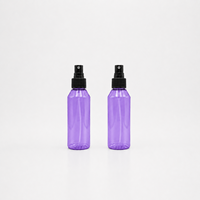 Flacon pulvérisateur transparent en PET de 120 ml (4 oz) de qualité supérieure avec pulvérisateur à fine brume noir, approuvé par la TSA, réutilisable, pour les soins de la peau