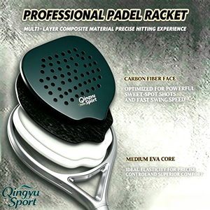 Raqueta de Pádel QINGYU SPORT Personalizada de Fibra de Carbono 3K Kevlar, Raqueta Ligera Tipo <span class=keywords><strong>Pala</strong></span>, Venta al Por Mayor, Pedidos al Por Mayor, En Stock - Product Image 2