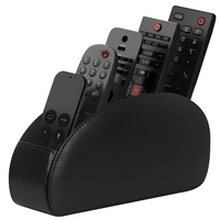 Meilleure vente : Boîte de rangement multifonctionnelle en cuir pour télécommandes, organiseur de pinceaux de maquillage pour table de chevet, organiseur de bureau incurvé