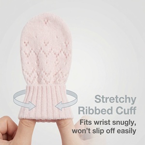 <span class=keywords><strong>Manoplas</strong></span> para Bebé, Adorable Diseño de Punto Calado, Suaves y Cálidas, <span class=keywords><strong>Antiarañazos</strong></span>, Diseño con Logotipo Personalizado - Product Image 2