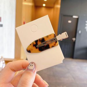 Qianji klip rambut Logo asetat kustom cangkang kura-kura Premium jepit gaya marmer aksesori rambut modis unik - Product Image 5