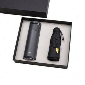 Juego de Vasos de Acero Inoxidable Grabados con Arte Moderno, con Separación para Té y Agua, Termo, Cuaderno, Caja de Regalo Empresarial - Product Image 1