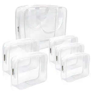 Высококачественная прозрачная сумка-тоут для туалетных принадлежностей, прозрачная косметичка из ПВХ, прозрачная косметичка из ПВХ