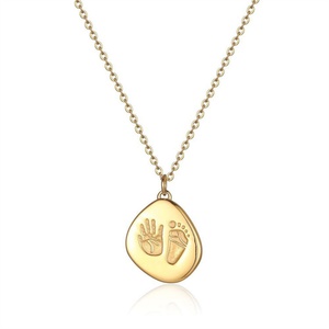 Creative Stainless Steel Children Jewelry Gold Plated <b>Memorial</b> Necklace - Product Image 1
