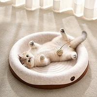 Lit pour chat en feutre 2 en 1, nid pour chat imperméable, griffoir avec design encastré de 8 cm