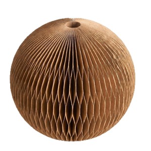 Juguete para gatos de cartón corrugado tipo panal de abeja, resistente, con forma de bola de papel para rascar. - Product Image 2