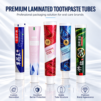 Tubes de dentifrice laminés personnalisés en aluminium et plastique avec bouchon à vis, emballage imprimé UV 12,7-35 mm pour soins bucco-dentaires