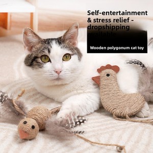 Bâton et balle à mâcher en herbe à chat Silver Vine – Jouet durable pour chats et chatons, idéal pour l'auto-entretenissement quotidien et le soulagement de l'ennui - Product Image 1