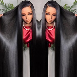 Perruques <span class=keywords><strong>Lace</strong></span> Front Sans Colle Cheveux Brésiliens 100% Dentelle HD 13x6 Ondulés Densité 250% Pré-Pluckées Ligne de Cheveux Naturelle Vente en Gros - Product Image 2
