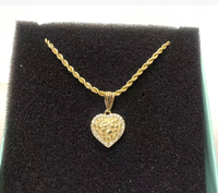 Pendentif nominatif en acier inoxydable plaqué or, design classique de dessin animé, avec cadre cœur en diamant Nugget Rollie, collier pour femmes et hommes, bijoux