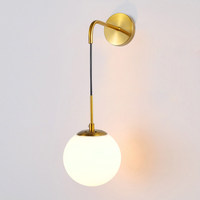 Lampe murale en fer LED nordique pour chambre à coucher, salon et salle de bain - Design moderne et simple