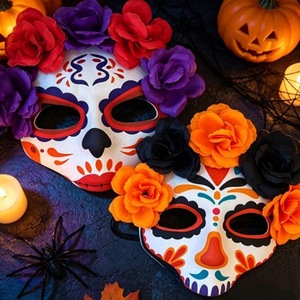 Masque de fête squelette de mariée du Jour des Morts mexicain, masque facial d'Halloween en EVA, masque de mode haut de gamme - Product Image 2