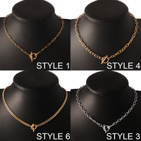9 ENSEMBLES de fermoirs à bascule en acier inoxydable plaqué or 18 carats en forme de cœur, apprêts pour bijoux adaptés aux bracelets et colliers