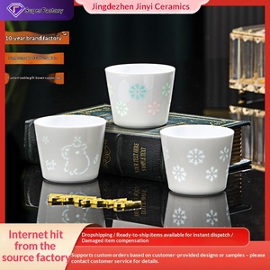 Tasse en céramique Jingdezhen Linglong en forme de bouche de cochon, superbe, unique et élégante, pour la maison et les affaires - Product Image 1